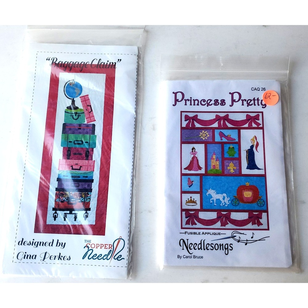 Needlesongs Carol Bruce Princess Pretty Fusible Applique Quilt Pattern Baggage